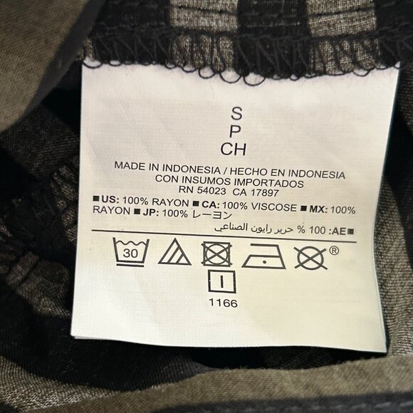 NWT Old Navy Casual Striped Sleeveless V-Neck Tank Top Small Rayon Black/Brown - Picture 3 of 4